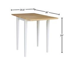 a table with measurements for the top and bottom part of it, including two legs