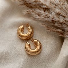 Chunky Gold texture hoops - Kabuki Jewelry Chunky Metal Hoop Earrings Modern Style, Modern Chunky Metal Hoop Earrings, Chunky Metal Hoop Earrings For Everyday, Everyday Chunky Metal Hoop Earrings, Jewelry Promo, Jewelry Packaging Design, Jewelry Product Shots, Preppy Jewelry, Jewelry Photoshoot