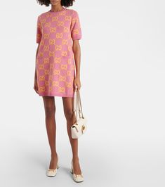 GG wool minidress in pink - Gucci | Mytheresa