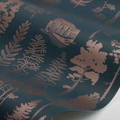 an image of a wallpaper with trees and houses on it