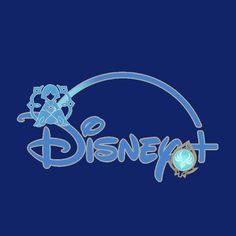 the logo for disney plus on a blue background