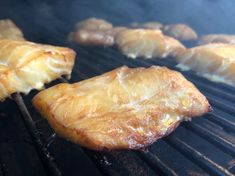 some food is being cooked on a grill