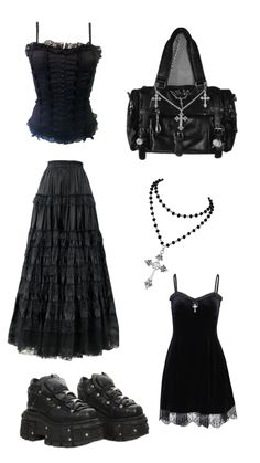 70s Goth Fashion, Diy Goth Clothes, Goth Outfit, Alt Outfits, Gothic Emo, Romantic Goth, Estilo Punk, Swaggy Outfits, Alternative Outfits