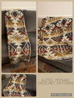 the afghan crochet pattern is easy to make and looks great on any couch