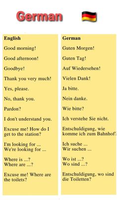 two german words are shown with the same language as english and german text, which is also