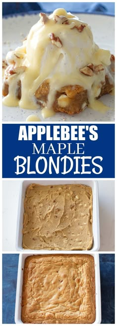 apples and maple blondies are the perfect dessert for fall