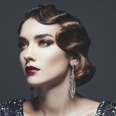 $40 for $80 Worth of Services — A Touch of Faith Beauty Great Gatsby Makeup, Vintage Short Hair, 1920s Makeup, Flapper Hair, Gatsby Hair, 1920s Hair, Burlesque Vintage