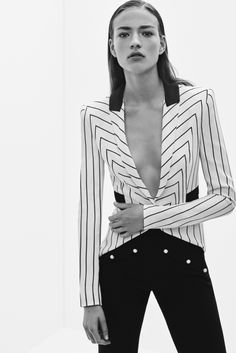 Blazer perfection-Mugler Resort 2016 Fashion Show Bouchra Jarrar, Resort Look, David Koma, Striped Jacket, Primavera Estate, Fashion Advice