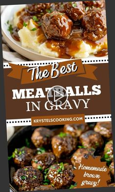 the best meatballs in gravy is shown here