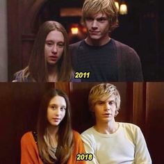 two people are shown before and after they were cast members in the tv show twilight