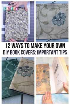 four different ways to make your own diy book covers with text overlays