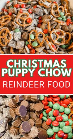 christmas puppy chow reindeer food in a bowl