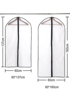 the size and measurements of a garment bag