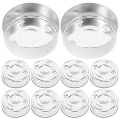 set of six clear plastic lids for cake pans