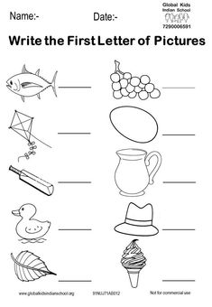 worksheet for the first letter of the alphabet with pictures and words to color