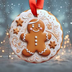 a christmas ornament with a ginger on it