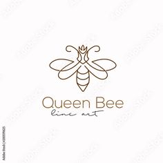 the queen bee logo is shown on a white background