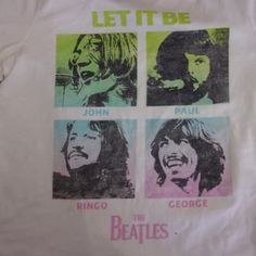 a white shirt with the beatles on it