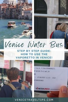 venice water bus tour with text overlay