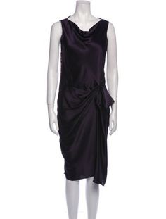 Lanvin Silk DressPurpleSleeveless with Cowl NeckExposed Zip Closure at SideDesigner Fit: Dresses by Lanvin typically fit true to size. Midi Length Dress, Coat Pant, Sweater Pants, Outerwear Sweater, Sweater Accessories, Lanvin, Sneakers For Sale, Handbags On Sale, Shop Necklaces