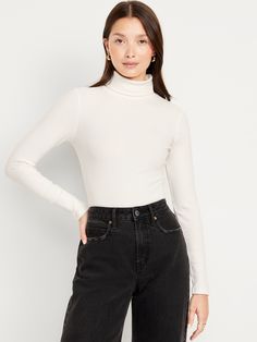 turtle neck long sleeves fitted hits below waist models are approx.  5'9" and wear sizes s (4), l (12), and xl (18)machine wash according to the care instruction label  . Best Holiday gift for Women , perfect Shirts for Christmas! Winter White Turtleneck Top, White Trendy Turtleneck Top, Casual White Turtleneck T-shirt, Classic White Long Sleeve Turtleneck, Fitted White Turtleneck Top, Thanksgiving Fits, Turtleneck White, Big Comfy Sweaters, White Mock Neck