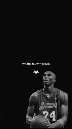 a man holding a basketball in his right hand with the words we are all witnesses above him