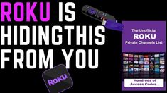 an advertisement with the words roku is hiding this from you, and a remote control