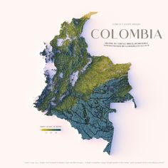 an image of a map of colombia with the country's capital and major cities