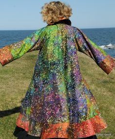 Carter Smith coat of many colors Extraordinary Clothes, Carter Smith, Wearable Art Fashion, Wearable Art Clothing, Patchwork Coat, Mori Fashion, Art Clothing, Couture Outfits, Silk Outfit