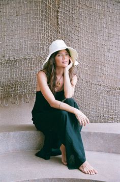 Ready for sun-filled days ahead, our new Canvas Bucket Hat is the perfect companion from sunrise to golden hour. Crafted from 100% cotton canvas with a wide adjustable brim. Available in three neutral colorways, this hat will top off any bikini or flowy summer dress. Tulum Fashion, Flowy Summer Dress, Flowy Summer Dresses, Bucket Hat Black, Wide Brimmed Hats, Summer Accessories, Wide Brimmed, Costume Design, Golden Hour