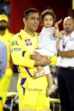 MATCH 12, KXIP V CSK. #photo...#iplt20 Ms Dhoni Hd Photos, Ziva Dhoni, Yellow Dal, Dhoni Photos, India Cricket Team