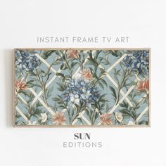 Samsung Frame TV Art Hisense canvas TV LG Vintage William Morris Kennett Floral Home Decor Botanical Antique Cottagecore Flowers. This is an instant digital download for your Samsung Frame TV or any 4K TV that specifies an aspect ratio of 16:9. Each image is 3840 x 2160 pixels and has a high resolution of 300 dpi. The file will be available for download immediately after purchase in your "Purchases and Reviews" section. Follow this link to find the file: etsy.com/your/purchases  If your TV is a Samsung Tv Art, Antique Cottagecore, Cottagecore Flowers, Tv Lg, Floral Home Decor, 4k Tv, Samsung Tv, Samsung Frame Tv Art, Samsung Frame Tv