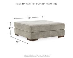 the footstool is shown with measurements for each item in this image and it's height