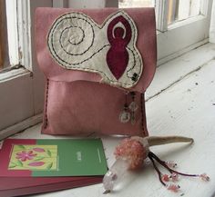 Magick Crafts, Tiny Bags, Pink Deer, Artist Bag, Leather Pouches, Medicine Bags, Medicine Pouch