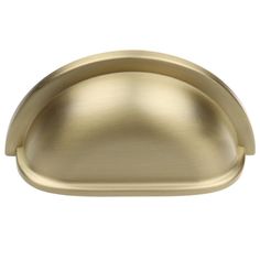 a brass door handle on a white background