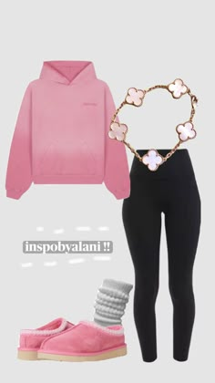 #outfitinspo #pink #uggsslippers Cute Highschool Outfits, Pink Uggs, Teen Swag Outfits, Fasion Outfits, Stylish Summer Outfits