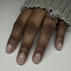 How To Paint Natural Nails, Natural Nails With Gel Polish, Dnd Nude Colors, Sheer Nude Nails, Milky White Gel Nails, Gel Polish Natural Nails, Nude Nails Black Women, Dnd Nails, Gel Overlay Nails