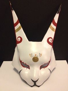 Mascara Oni, Plaster Cast, Cat Mask, Custom Paint Jobs, Animal Masks