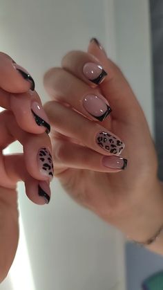 Do It Yourself Nails, Leopard Print Nails, Work Nails, Leopard Nails, Short Acrylic Nails Designs, Square Acrylic Nails