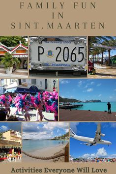 an advertisement for the family fun sint - maarten festival with pictures of people and