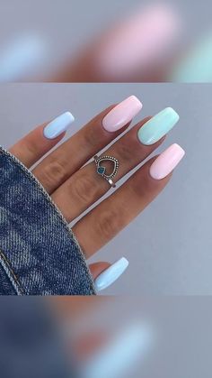 nail ideas summer 2021 | Gel nails, Stylish nails, Spring nails Nail Ideas Summer, Designs Nail, Nail Nail, Design Nail