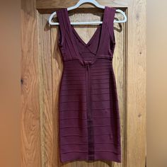 Size Small, Purple Mini Dress. Herve Leger Purple Dress, Purple Mini Dress, Herve Leger Dress, Purple Mini Dresses, Herve Leger, Color Purple, Colorful Dresses, Mini Dress, Womens Dresses