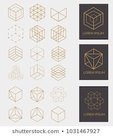 a set of logos with geometric shapes