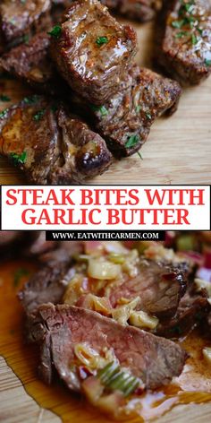 Fire up the grill and savor the succulence of our Grilled Garlic Butter Steak Bites! Elevate your dining experience with these mouthwatering morsels, perfect for any occasion. Indulge in the rich flavor of steak butter infused with garlic, enhancing the tenderness of each bite. Whether you're craving a hearty steak dinner or a satisfying beef dinner, these steak bites recipes are sure to delight. Explore the versatility of beef steak recipes while enjoying a dose of healthy indulgence with this irresistible addition to your repertoire of grilled meat recipes. Steak Bites With Garlic Butter, Garlic Butter Recipe, Garlic Butter Steak Bites, Butter Steak Bites, Grilled Garlic, Steak Bites Recipe, Beef Steak Recipes, Butter Steak, Grilled Meat Recipes