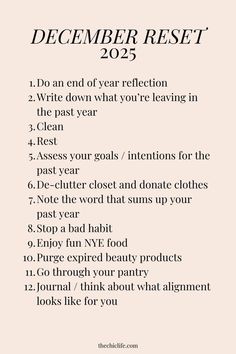 Goals For The Week Ideas, This Year Checklist, 2025 To Do List, 25 In 2025, How To Set New Years Goals, Planning The Year Ahead, New Years Challenge Ideas, How To Plan 2025, Reset For New Year