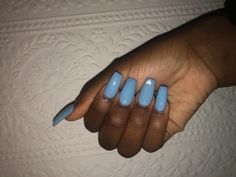 Blue Nails With A Heart, Light Blue Nails With Heart Design, Blue Nails With White Heart, White Nails With A Heart, Blue Nails Heart Design, Blue Nails With Heart, Heart Nails Blue And White, Blue Nails Pink Heart, Baby Blue And White Nails