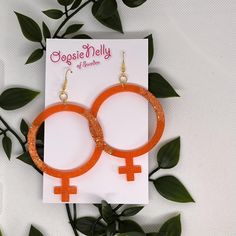 Large Feminist symbol earrings made out of resin. A really cool statement! One of a kind. Light weighted. (ONLY 2g each) Feminist Symbol, Venus Symbol, Symbol Earrings, Feminist Jewelry, Female Symbol, Statement Earrings, Jewelry Earrings Dangle, Sweden, Etsy Earrings