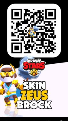 a qr code for brawl stars skin zeus brock on the nintendo wii