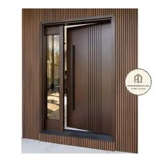 23+ Creative Modern Front Door Ideas For 2024 - DrExplains Solid Entry Door, Modern Front Door Entrance, Modern Wood Front Door, Modern Front Door Ideas, Door Finishes, Front Door Images, Front Door Ideas, House Entry, House Front Door Design