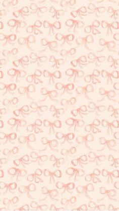 an abstract pink and white wallpaper pattern with small bows on the bottom half of it